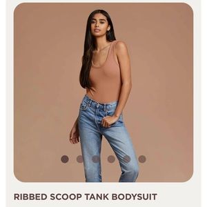 NUUDS RIBBED SCOOP TANK BODYSUIT